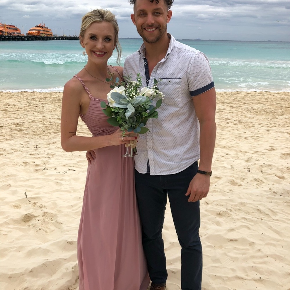 Azazie Maven Dusty Rose Maxi Dress